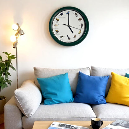 New Zealand Singing Bird 25cm Wall Clock - 12 Authentic Bird Calls