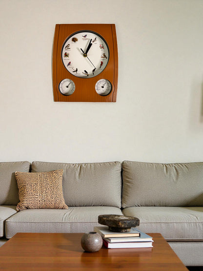 Australian Bird Song 20cm Clock – 12 Hourly Calls Humidity & Temperature