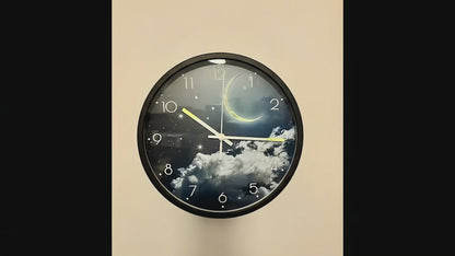 Southern Cross Night Light Wall Clock 30cm – Silent, Sound-Activated LED Night Clock